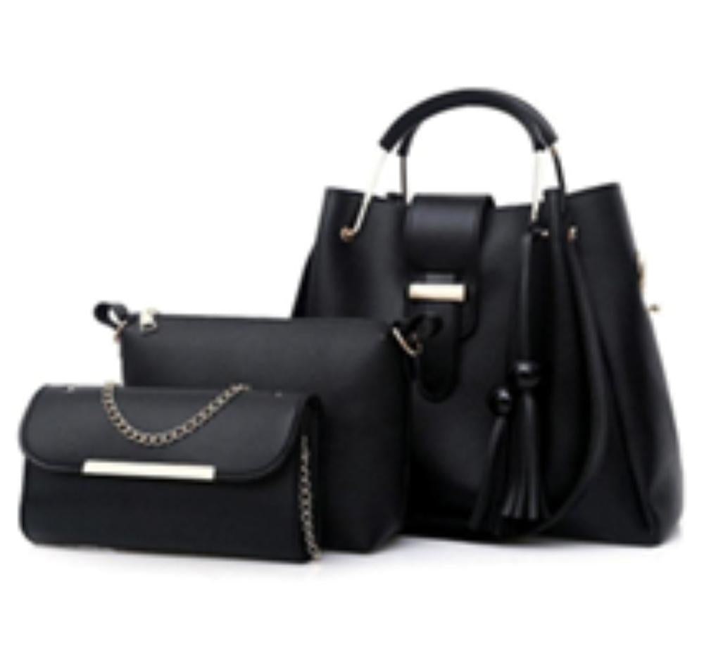 Women's Leather Handbag 3 Pcs Bags - Glam & Curious