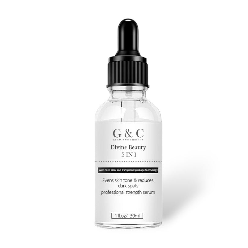 5X Whitening & Anti-Aging Face Serum with Hyaluronic Acid & Niacinamide – Fade Spots, Shrink Pores, Brighten Skin - Glam & Curious