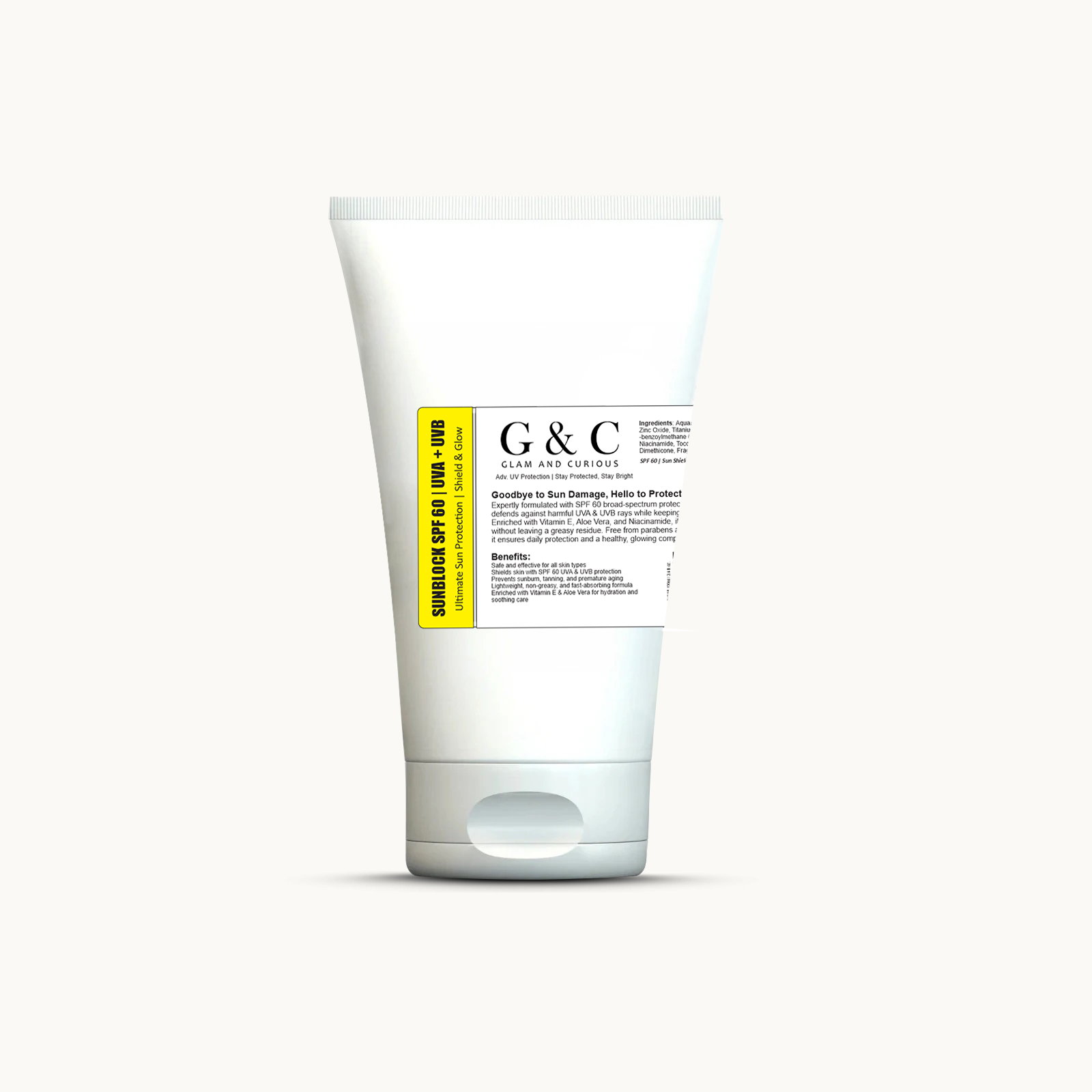 Sunblock SPF 60 with Vitamin C | Skincare - Glam & Curious