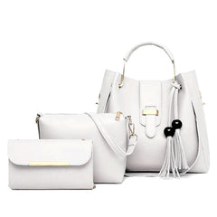 Women's Leather Handbag 3 Pcs Bags