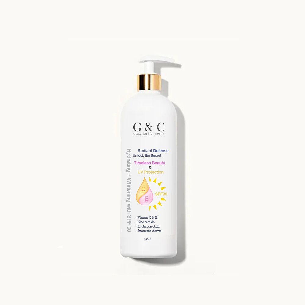 Skin Brightening & Hydrating Skincare Bundle – Glutathione Kojic Acid Body Lotion + SPF 30 Daily Moisturizer - Glam & Curious