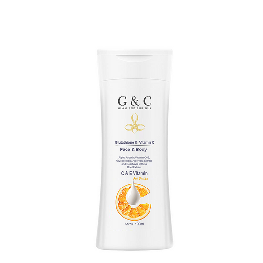 Glam & Curious | Face & Body Whitening Lotion with C & E Vitamin Infusion