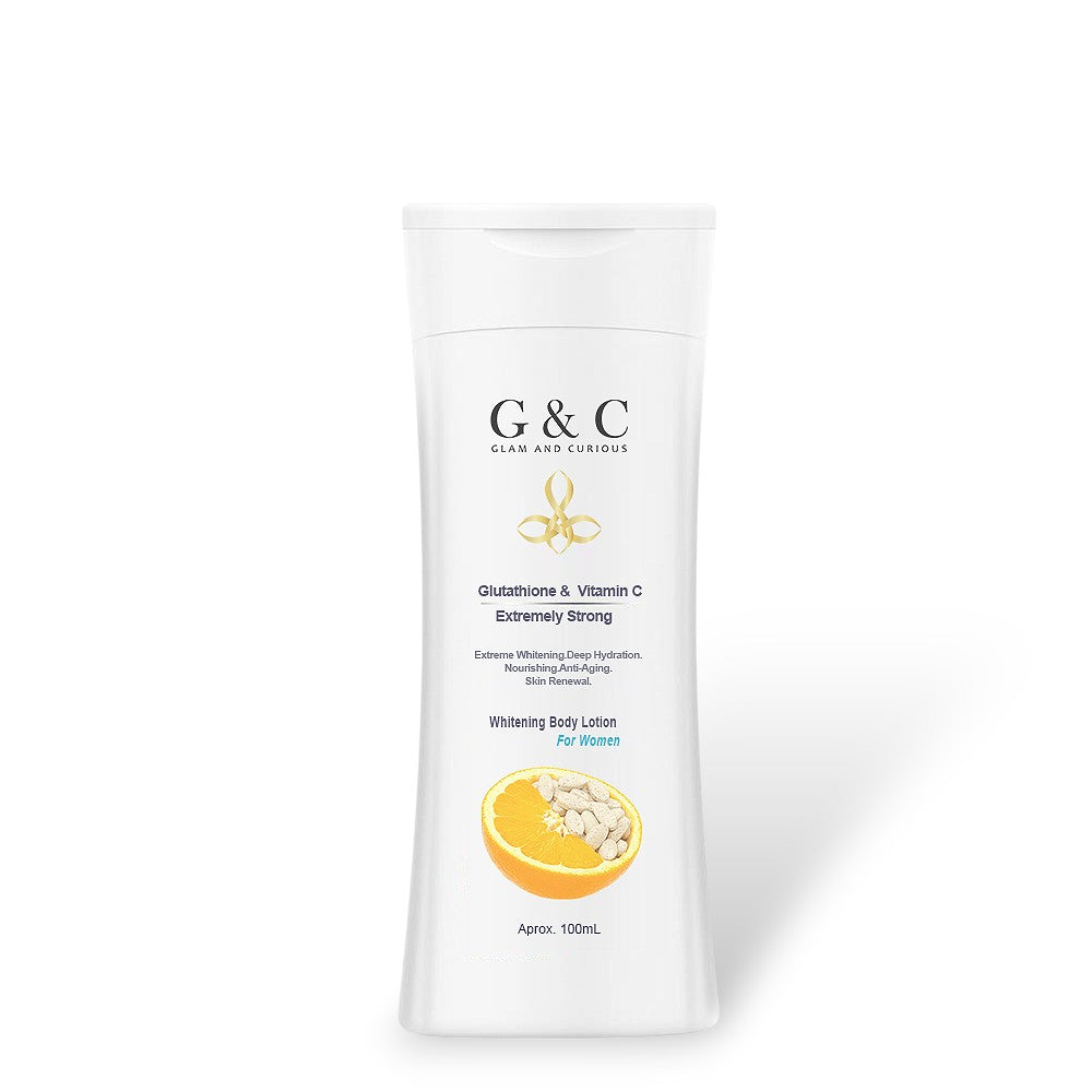 Glam & Curious | Glutathione &  Vitamin C, Kojic Acid Extremely Strong Whitening Body Lotion  For Women - Glam & Curious