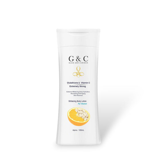 Glam & Curious | Glutathione &  Vitamin C, Kojic Acid Extremely Strong Whitening Body Lotion  For Women