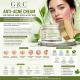 Glam & Curious anti-acne cream for clear skin, showing a healthy, glowing complexion with no pimples or breakouts.