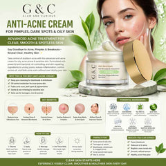 Glam & Curious anti-acne cream for clear skin, showing a healthy, glowing complexion with no pimples or breakouts.