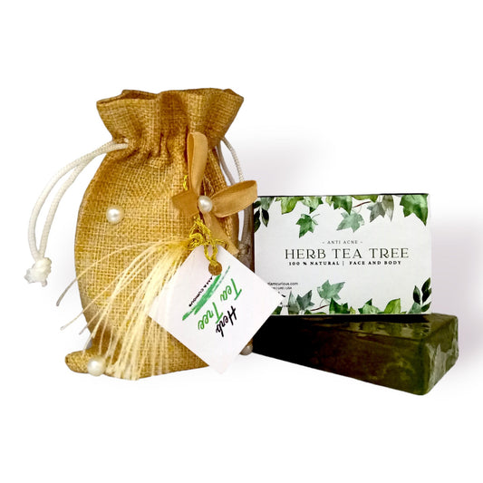 Herb tea tree Anti Acne Whitening Oil control soap for Unisex