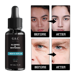 Men's Glowing and whitening Serum, Enhances Skin's Elasticity, Brightens Complexion, and Gives Skin an Unstoppable Glow