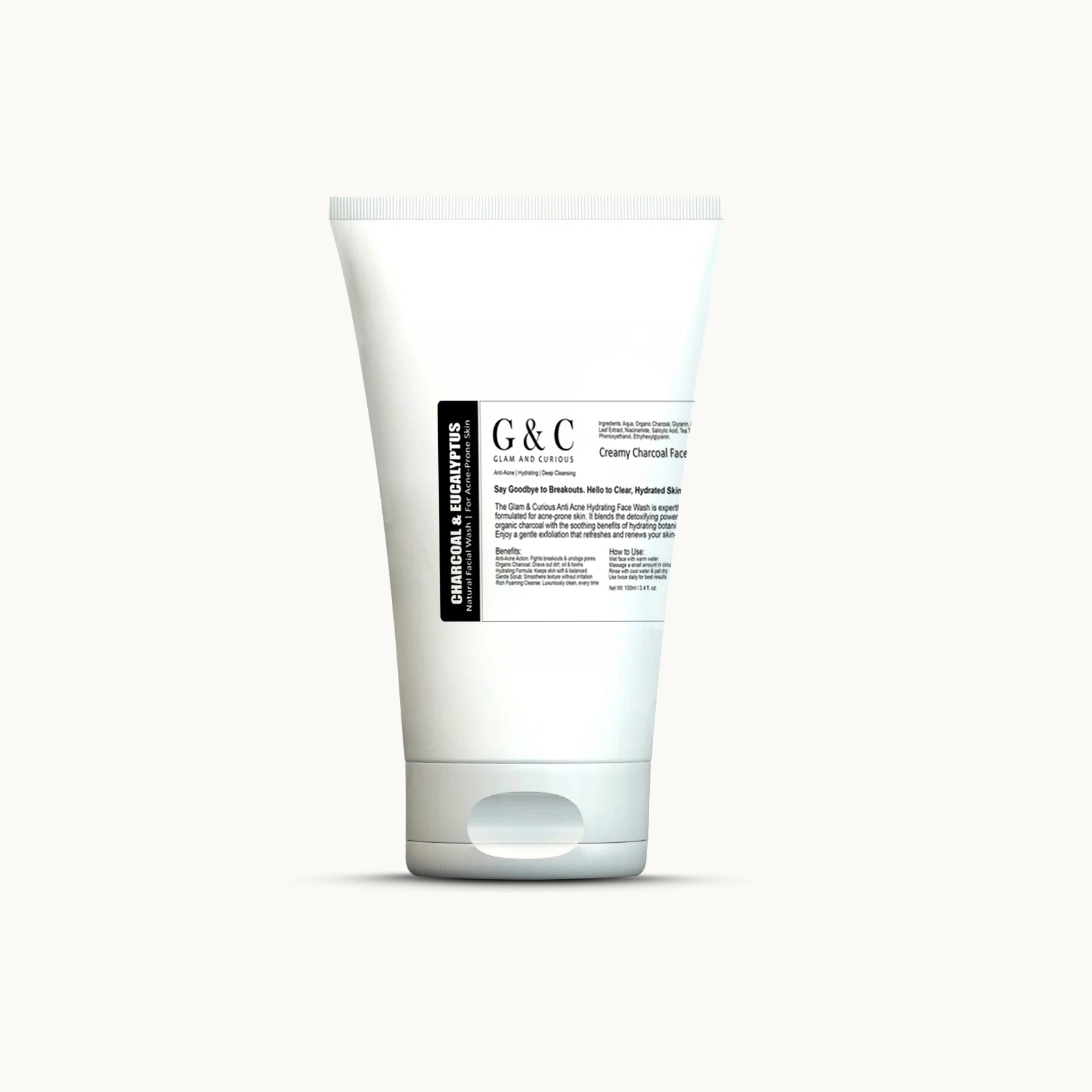 Charcoal Face Wash - For Oil Control & Deep Cleansing With Activated Charcoal formula - Glam & Curious