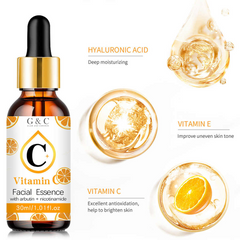 10% Vitamin C Brightening & Firming Serum with Hyaluronic Acid – Hydrates & Revives Dull Skin - Glam & Curious