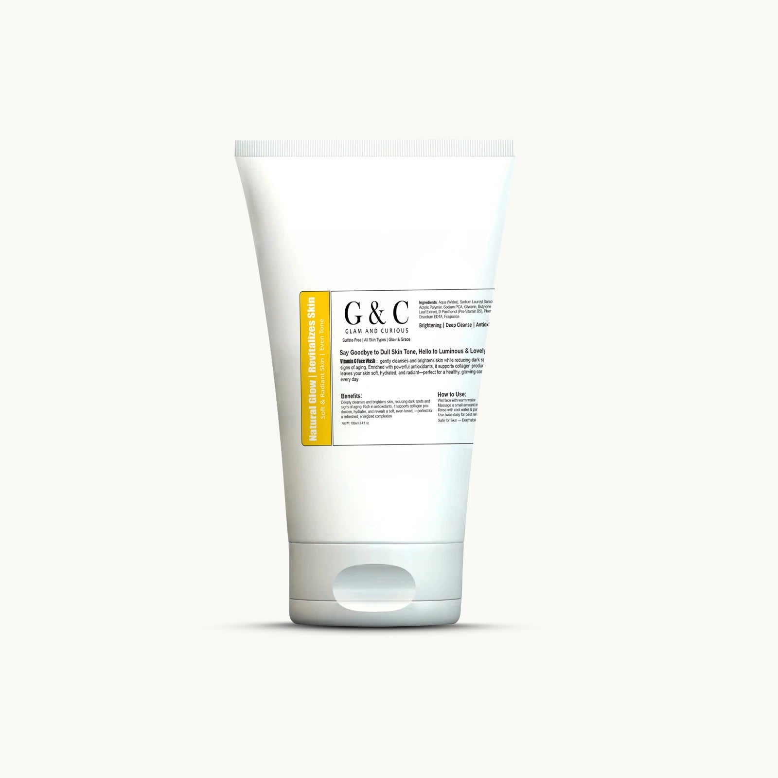 Vitamin C Face Wash | Brightening & Anti Aging - Glam & Curious